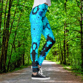 Psychedelic Hippie Blue en Black Leggings