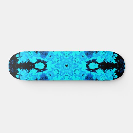 Psychedelic Hippie Blue en Black Persoonlijk Skateboard (Horizontaal)