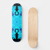 Psychedelic Hippie Blue en Black Persoonlijk Skateboard (Voorkant)