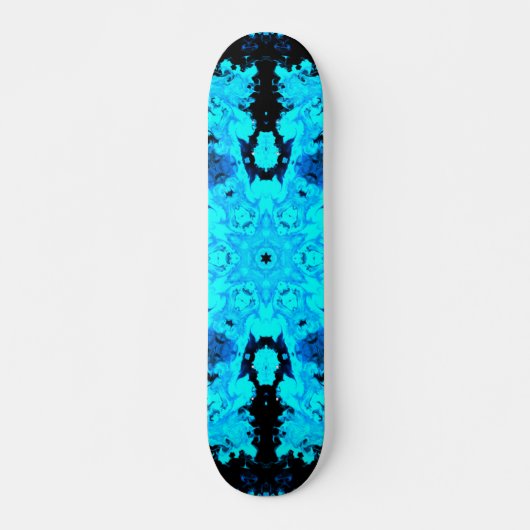 Psychedelic Hippie Blue en Black Persoonlijk Skateboard (Voorkant)