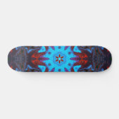 Psychedelic Hippie Blue en Red Persoonlijk Skateboard (Horizontaal)