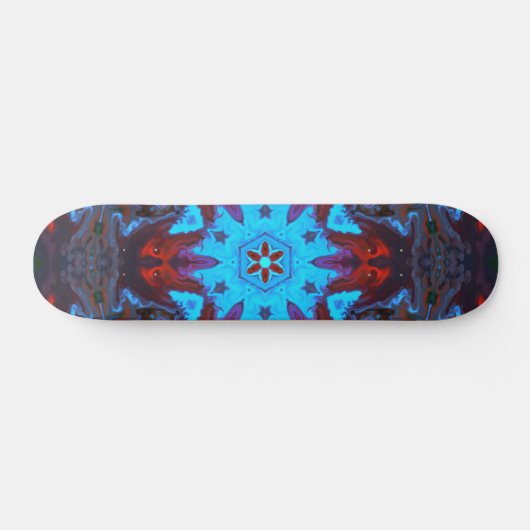 Psychedelic Hippie Blue en Red Persoonlijk Skateboard (Horizontaal)