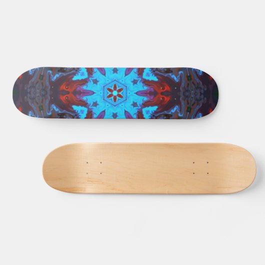 Psychedelic Hippie Blue en Red Persoonlijk Skateboard (Horizontaal)