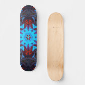 Psychedelic Hippie Blue en Red Persoonlijk Skateboard (Voorkant)