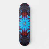 Psychedelic Hippie Blue en Red Persoonlijk Skateboard (Voorkant)