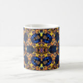 Psychedelic Hippie Blue en Yellow Koffiemok (Center)