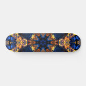 Psychedelic Hippie Blue en Yellow Persoonlijk Skateboard (Horizontaal)