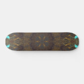 Psychedelic Hippie Blue Gold en Dark Red Persoonlijk Skateboard (Horizontaal)