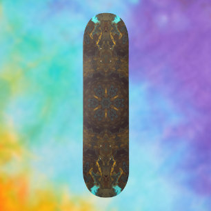 Psychedelic Hippie Blue Gold en Dark Red Persoonlijk Skateboard