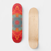 Psychedelic Hippie Blue Oranje en Red Persoonlijk Skateboard (Voorkant)