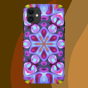 Psychedelic Hippie Blue Pink en Yellow Case-Mate iPhone Case