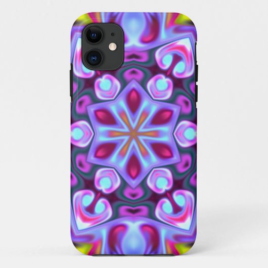 Psychedelic Hippie Blue Pink en Yellow Case-Mate iPhone Case (Achterkant)