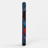 Psychedelic Hippie Flower Blue en Red Case-Mate iPhone Case (Achterkant/rechts)