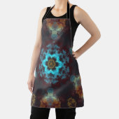 Psychedelic Hippie Flower Blue Red en Yellow Schort (Insitu)