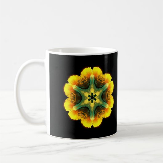 Psychedelic Hippie Flower Koffiemok (Links)