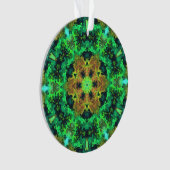 Psychedelic Hippie Flower Oranje and Green Ornament (voorkant)