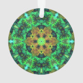 Psychedelic Hippie Flower Oranje and Green Ornament (achterkant)