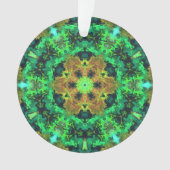 Psychedelic Hippie Flower Oranje and Green Ornament (voorkant)