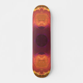 Psychedelic Hippie Flower Oranje Paars and Yellow Persoonlijk Skateboard