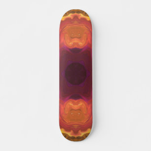 Psychedelic Hippie Flower Oranje Paars and Yellow Persoonlijk Skateboard