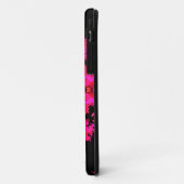 Psychedelic Hippie Flower Pink en Black Case-Mate iPhone Case (Achterkant/links)