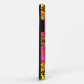Psychedelic Hippie Flower Pink Yellow en Green Case-Mate iPhone Case (Achterkant/rechts)