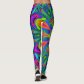 Psychedelic Hippie Flower Rainbow Leggings (Achterkant)