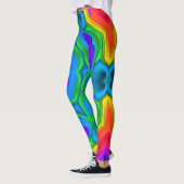 Psychedelic Hippie Flower Rainbow Leggings (Links)