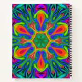 Psychedelic Hippie Flower Rainbow Notitieboek (Achterkant)