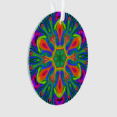 Psychedelic Hippie Flower Rainbow Ornament (voorkant)