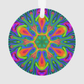 Psychedelic Hippie Flower Rainbow Ornament (achterkant)