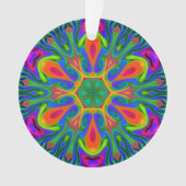 Psychedelic Hippie Flower Rainbow Ornament (voorkant)