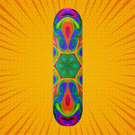Psychedelic Hippie Flower Rainbow Persoonlijk Skateboard<br><div class="desc">Dit psychedelische kaleidoscoopontwerp is voorzien van een briljante regenboog van kleur. Levendige trippy visuals voor de moderne hippie of iedereen die van heldere kleuren houdt!</div>