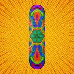 Psychedelic Hippie Flower Rainbow Persoonlijk Skateboard