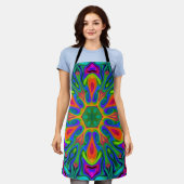 Psychedelic Hippie Flower Rainbow Schort (Gedragen)