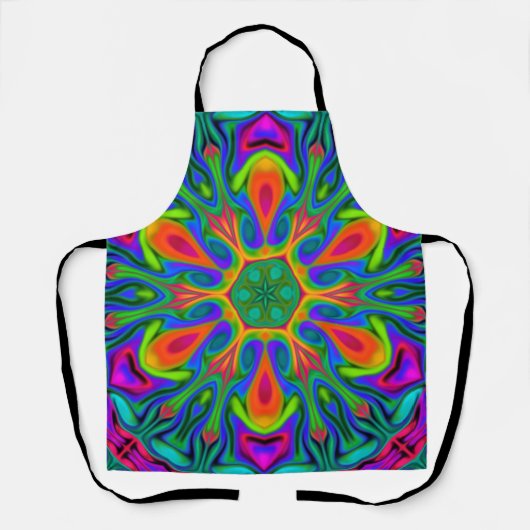 Psychedelic Hippie Flower Rainbow Schort (Voorkant)