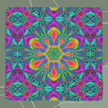 Psychedelic Hippie Flower Rainbow Sjaal<br><div class="desc">Dit psychedelische kaleidoscoopontwerp is voorzien van een briljante regenboog van kleur. Levendige trippy visuals voor de moderne hippie of iedereen die van heldere kleuren houdt!</div>