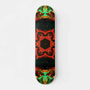 Psychedelic Hippie Flower Red Green en Black Persoonlijk Skateboard