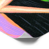 Psychedelic Hippie Girl Headband Peace Sign 1960 Poster (Hoek)