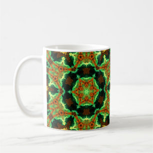 Psychedelic Hippie Green en Sinaasappel Koffiemok
