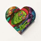 Psychedelic Hippie Notitieboek (Achterkant)