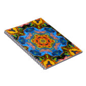 Psychedelic Hippie Oranje Blue en Green Notitieboek (Rechterzijde)