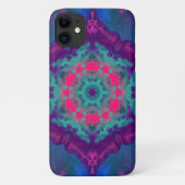 Psychedelic Hippie Paars, blauw en roze Case-Mate iPhone Case (Achterkant)