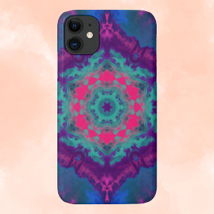 Psychedelic Hippie Paars, blauw en roze Case-Mate iPhone Case