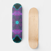 Psychedelic Hippie Paars en Blauwgroen Persoonlijk Skateboard (Voorkant)