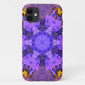 Psychedelic Hippie Paars en geel Case-Mate iPhone Case (Achterkant)