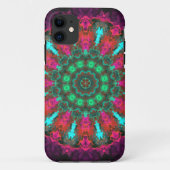 Psychedelic Hippie Paars Roze en Blauwgroen Case-Mate iPhone Case (Achterkant)
