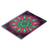 Psychedelic Hippie Paars Roze en Blauwgroen Notitieboek (Linkerzijde)