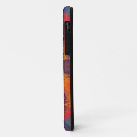 Psychedelic Hippie Paars Sinaasappel en Groen Case-Mate iPhone Case (Achterkant/links)