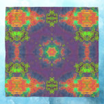 Psychedelic Hippie Paars Sinaasappel en Groen Sjaal<br><div class="desc">Dit psychedelische kaleidoscoopontwerp kenmerkt paars,  groen,  en oranje. Levendige trippy visuals voor de moderne hippie of iedereen die van heldere kleuren houdt!</div>